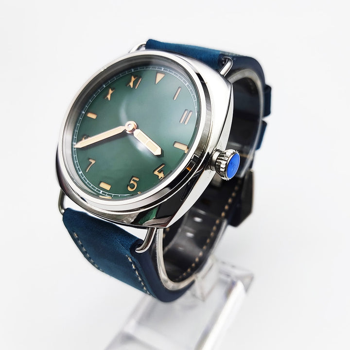 Men 1930s Cali Vintage Diver's Watch - Mechanical Leather Strap Watch ...