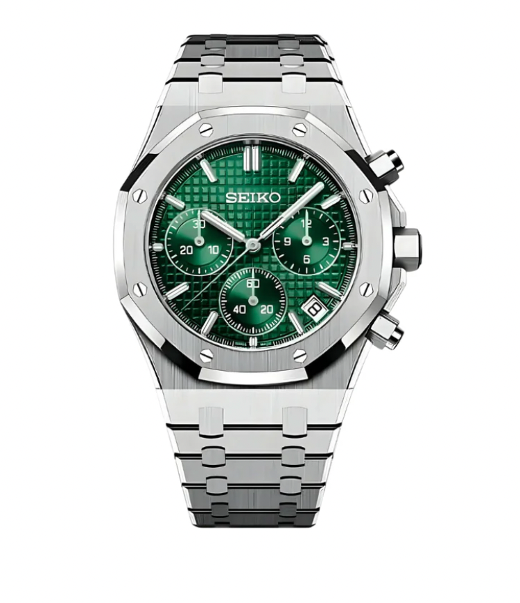 ROO Chrono Seiko (Green Dial) – Marina Time Watch